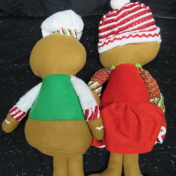 Christmas Plush Gingerbread Couple - Picture 2 of 10